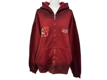 画像をギャラリービューアに読み込む, 新品未使用 SLOWBUCKS スローバックス ジップアップフーディー パーカー サイズM レッド グラデーション 刺繍 中古 4b009439
