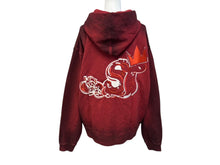 画像をギャラリービューアに読み込む, 新品未使用 SLOWBUCKS スローバックス ジップアップフーディー パーカー サイズM レッド グラデーション 刺繍 中古 4b009439