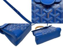 画像をギャラリービューアに読み込む, 極美品 GOYARD ゴヤール サイゴン ミニ ソフトバッグ 2WAY ハンドバッグ SAIGONMINTY09CL09P ブルー シルバー金具 中古 4b009476