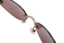 画像をギャラリービューアに読み込む, 極美品 CHANEL シャネル リムレス サングラス 4003 c.116/75 サイズ53□19 130 ココマーク ブロンズ ピンク 中古 4b009481