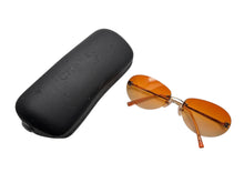 画像をギャラリービューアに読み込む, CHANEL シャネル リムレス サングラス 4013 c.125/56 サイズ59□16 130 ココマーク オレンジ ゴールド 良品 中古 4b009484