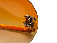 画像をギャラリービューアに読み込む, CHANEL シャネル リムレス サングラス 4013 c.125/56 サイズ59□16 130 ココマーク オレンジ ゴールド 良品 中古 4b009484