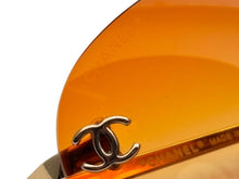 画像をギャラリービューアに読み込む, CHANEL シャネル リムレス サングラス 4013 c.125/56 サイズ59□16 130 ココマーク オレンジ ゴールド 良品 中古 4b009484