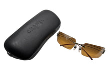 画像をギャラリービューアに読み込む, CHANEL シャネル リムレス サングラス アイウェア ココマーク スクエア ブラウン ゴールド 美品 中古 4b009485