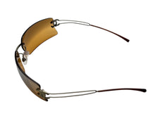 画像をギャラリービューアに読み込む, CHANEL シャネル リムレス サングラス アイウェア ココマーク スクエア ブラウン ゴールド 美品 中古 4b009485