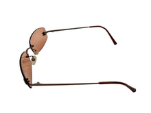 画像をギャラリービューアに読み込む, CHANEL シャネル リムレス サングラス 4002 c.116/74 サイズ54□19 130 ココマーク オレンジ ブロンズ 美品 中古 4b009486