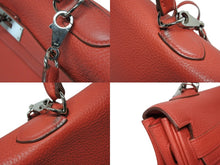 Load image into Gallery viewer, HERMES エルメス KELLY ケリー 35 2WAY ハンドバッグ 内縫い トゴ ルビー シルバー金具 ◻︎N刻印 (2010年製) 美品 中古 4b009503