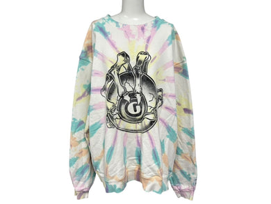 極美品 GALLERY DEPT ギャラリーデプト 長袖スウェット G BALL クルーネック USA製 コットン タイダイ サイズ2XL 中古 4b009516