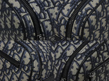 画像をギャラリービューアに読み込む, Christian Dior クリスチャンディオール ポーチ セカンドバッグ 2ESCA494YKY オブリーク ネイビー ジャガード カーフスキン 美品 中古 4b009527