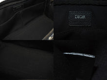 画像をギャラリービューアに読み込む, Christian Dior クリスチャンディオール ポーチ セカンドバッグ 2ESCA494YKY オブリーク ネイビー ジャガード カーフスキン 美品 中古 4b009527