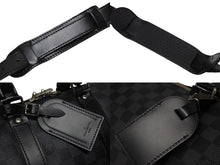 画像をギャラリービューアに読み込む, LOUIS VUITTON ルイヴィトン ボストン キーポルバンドリエール45 ダミエグラフィット N41418 ブラック シルバー金具 美品 中古 4b009539