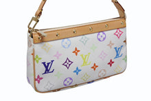 画像をギャラリービューアに読み込む, 新品同様 LOUIS VUITTON ルイヴィトン ポシェット アクセソワール アクセサリーポーチ M92649 ホワイト マルチカラー 村上隆 中古 4b009546