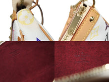 画像をギャラリービューアに読み込む, 新品同様 LOUIS VUITTON ルイヴィトン ポシェット アクセソワール アクセサリーポーチ M92649 ホワイト マルチカラー 村上隆 中古 4b009546
