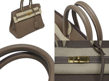 Load image into Gallery viewer, 新品同様 HERMES エルメス バーキン25 トゴ ハンドバッグ U刻印 エトゥープ ゴールド金具 中古 4b009550