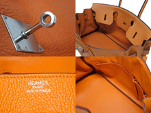 Load image into Gallery viewer, 極美品 ゴルチェ期 HERMES エルメス ショルダーバーキン オレンジ トリヨンクレマンス ◻︎M刻 シルバー金具 中古 4b009565