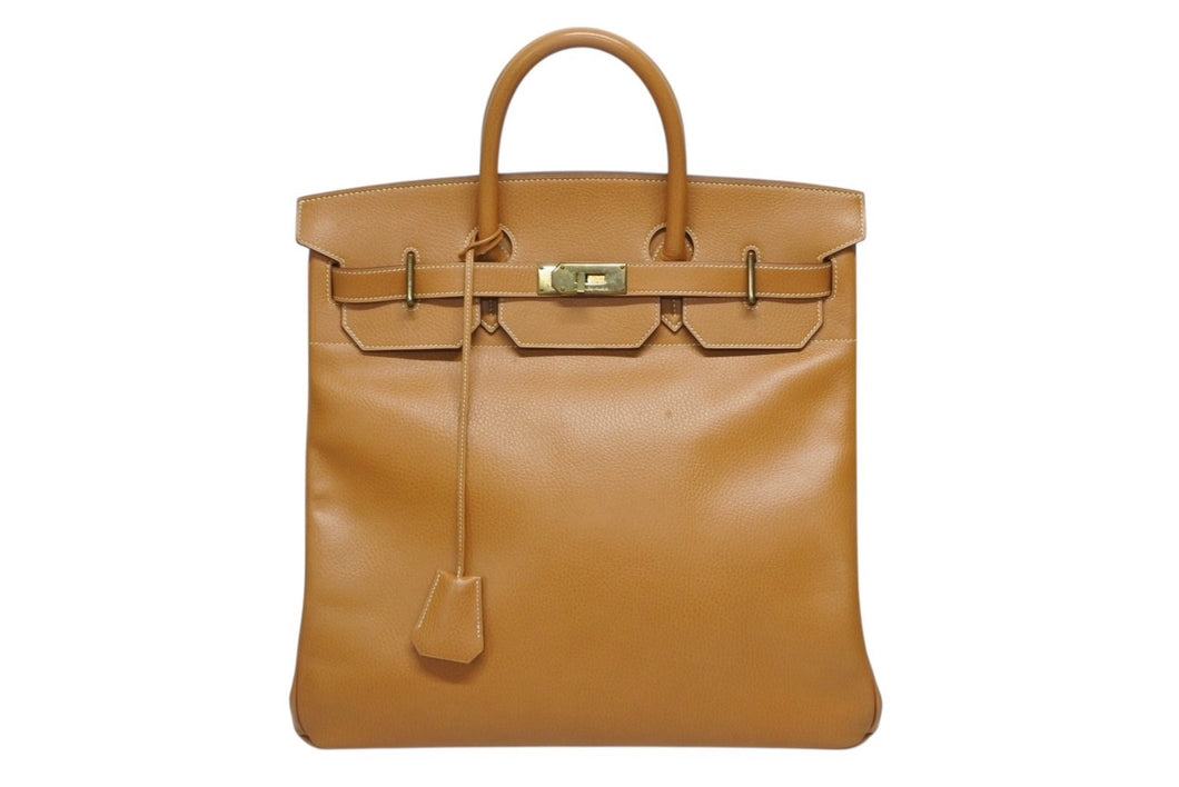 極美品 HERMES エルメス オータクロア40 ハンドバッグ アルデンヌ ナチュラル ○Y刻印 ブロンズ金具 中古 4b009574