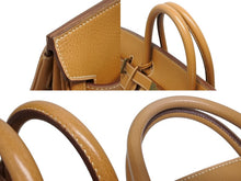 Load image into Gallery viewer, 極美品 HERMES エルメス オータクロア40 ハンドバッグ アルデンヌ ナチュラル ○Y刻印 ブロンズ金具 中古 4b009574