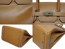 Load image into Gallery viewer, 極美品 HERMES エルメス オータクロア40 ハンドバッグ アルデンヌ ナチュラル ○Y刻印 ブロンズ金具 中古 4b009574