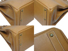 Load image into Gallery viewer, 極美品 HERMES エルメス オータクロア40 ハンドバッグ アルデンヌ ナチュラル ○Y刻印 ブロンズ金具 中古 4b009574