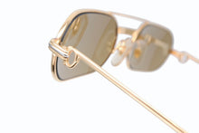 画像をギャラリービューアに読み込む, 極美品 CARTIER カルティエ サングラス アイウェア サイズ55◻︎20 140 メタル ゴールド 中古 4b009579
