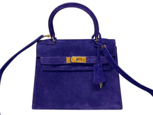 Load image into Gallery viewer, 極美品 エルメス HERMES ○U刻印 ミニケリー 20 ドブリス パープル 純正ダイヤ付き 外縫い 2WAY ショルダーバッグ 中古 4b009581