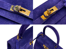 Load image into Gallery viewer, 極美品 エルメス HERMES ○U刻印 ミニケリー 20 ドブリス パープル 純正ダイヤ付き 外縫い 2WAY ショルダーバッグ 中古 4b009581