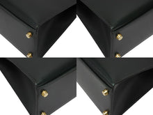 Load image into Gallery viewer, 極美品 HERMES エルメス ケリー32 外縫い グリーン □D刻印 カーフスキン ゴールド金具 ハンドバッグ 2WAY 中古 4b009583