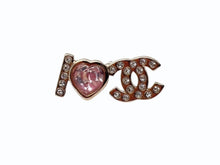 画像をギャラリービューアに読み込む, 極美品 CHANEL シャネル ピアス 両耳 I ♡ココ C♡C♡ B22B刻印 4.0g GP ラインストーン ピンク ゴールド金具 中古 4b009598
