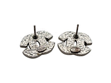画像をギャラリービューアに読み込む, 極美品 CHANEL シャネル ピアス ココマーク 両耳 07A刻印 4.2g メタル スクエアラインストーン シルバー金具 中古 4b009601