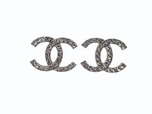 画像をギャラリービューアに読み込む, 極美品 CHANEL シャネル ピアス ココマーク 両耳 アクセサリー 02P刻印 4.4g シルバー ラインストーン メタル 中古 4b009604