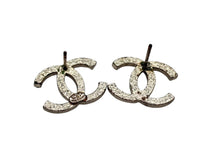 画像をギャラリービューアに読み込む, 極美品 CHANEL シャネル ピアス ココマーク 両耳 アクセサリー 02P刻印 4.4g シルバー ラインストーン メタル 中古 4b009604