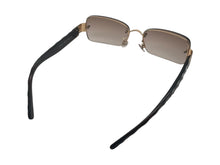 画像をギャラリービューアに読み込む, CHANEL シャネル ハーフリム 眼鏡 メガネ 度入り 4130-B c.125/13 サイズ56◻︎16 135 ココマーク ラインストーン ブラウン 美品 中古 4b009607