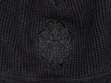 画像をギャラリービューアに読み込む, CHROME HEARTS クロムハーツ THERMAL BEANIE CAP サーマルニットキャップ ビーニー ヴァインダガー ブラック 刺繍 美品 中古 4b009626