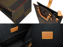 画像をギャラリービューアに読み込む, 極美品 LOUIS VUITTON ルイヴィトン NIGO LVスクエアード トートバッグ N40355 ブラウン PVC レザー ブラック金具 中古 4b009628