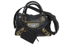 Load image into Gallery viewer, BALENCIAGA バレンシアガ ミニ シティ ハンドバッグ ショルダーバッグ 2WAY 390160 レザー ブラック 中古 4b009632