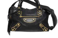 Load image into Gallery viewer, BALENCIAGA バレンシアガ ミニ シティ ハンドバッグ ショルダーバッグ 2WAY 390160 レザー ブラック 中古 4b009632