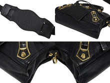 Load image into Gallery viewer, BALENCIAGA バレンシアガ ミニ シティ ハンドバッグ ショルダーバッグ 2WAY 390160 レザー ブラック 中古 4b009632