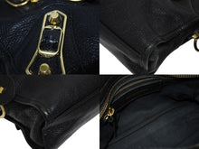 Load image into Gallery viewer, BALENCIAGA バレンシアガ ミニ シティ ハンドバッグ ショルダーバッグ 2WAY 390160 レザー ブラック 中古 4b009632