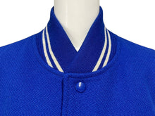 画像をギャラリービューアに読み込む, SAINT LAURENT PARIS サンローランパリ テディジャケット スタジャン 354718 ブルー サイズ44 美品 中古 4b009640