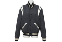 画像をギャラリービューアに読み込む, SAINT LAURENT PARIS サンローランパリ テディジャケット スタジャン 354718 グレー サイズ42 美品 中古 4b009641