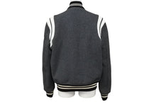 画像をギャラリービューアに読み込む, SAINT LAURENT PARIS サンローランパリ テディジャケット スタジャン 354718 グレー サイズ42 美品 中古 4b009641