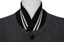 画像をギャラリービューアに読み込む, SAINT LAURENT PARIS サンローランパリ テディジャケット スタジャン 354718 グレー サイズ42 美品 中古 4b009641