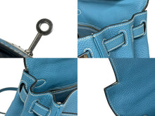 Load image into Gallery viewer, HERMES エルメス ケリー28 内縫い ブルージーン ◻︎I刻印 トリヨンクレマンス シルバー金具 ハンドバッグ 美品 中古 4b009648