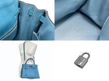 Load image into Gallery viewer, HERMES エルメス ケリー28 内縫い ブルージーン ◻︎I刻印 トリヨンクレマンス シルバー金具 ハンドバッグ 美品 中古 4b009648
