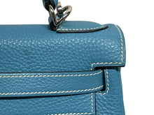 Load image into Gallery viewer, HERMES エルメス ケリー28 内縫い ブルージーン ◻︎I刻印 トリヨンクレマンス シルバー金具 ハンドバッグ 美品 中古 4b009648