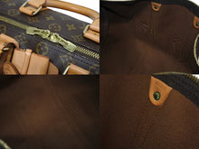 画像をギャラリービューアに読み込む, LOUIS VUITTON ルイヴィトン キーポル バンドリエール45 ボストンバッグ M41418 モノグラム ブラウン ゴールド金具 美品 中古 4b009651