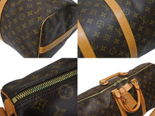 画像をギャラリービューアに読み込む, LOUIS VUITTON ルイヴィトン キーポル バンドリエール45 ボストンバッグ M41418 モノグラム ブラウン ゴールド金具 美品 中古 4b009651