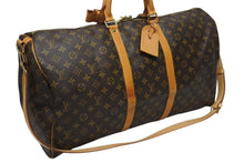 画像をギャラリービューアに読み込む, LOUIS VUITTON ルイヴィトン キーポル バンドリエール55 ボストンバッグ M41414 モノグラム ブラウン 美品 中古 4b009653