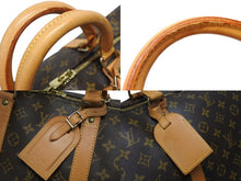 画像をギャラリービューアに読み込む, LOUIS VUITTON ルイヴィトン キーポル バンドリエール55 ボストンバッグ M41414 モノグラム ブラウン 美品 中古 4b009653
