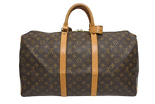 画像をギャラリービューアに読み込む, LOUIS VUITTON ルイヴィトン キーポル50 ボストンバッグ M41426 モノグラム PVC レザー ゴールド金具 美品 中古 4b009665